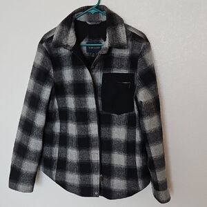 Pendleton Kids Black and Gray Checkered Jacket ~ Size M